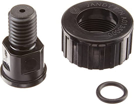 Black plastic threaded adapter for Jandy CV340 pressure gauge. Jandy part number R0552000
