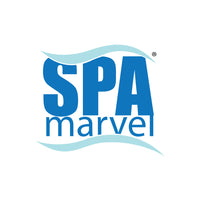 Image is Spa Marvel in large blue letters with a light green wave above and beneath. Link to our Spa Marvel collection. 